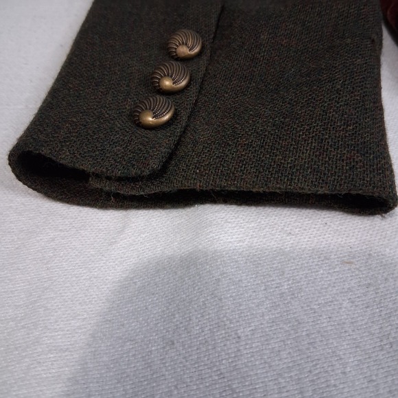 VTG Canvasback Velvet Detail Patchwork Mandarin Collar Wool Jacket - Picture 15 of 16